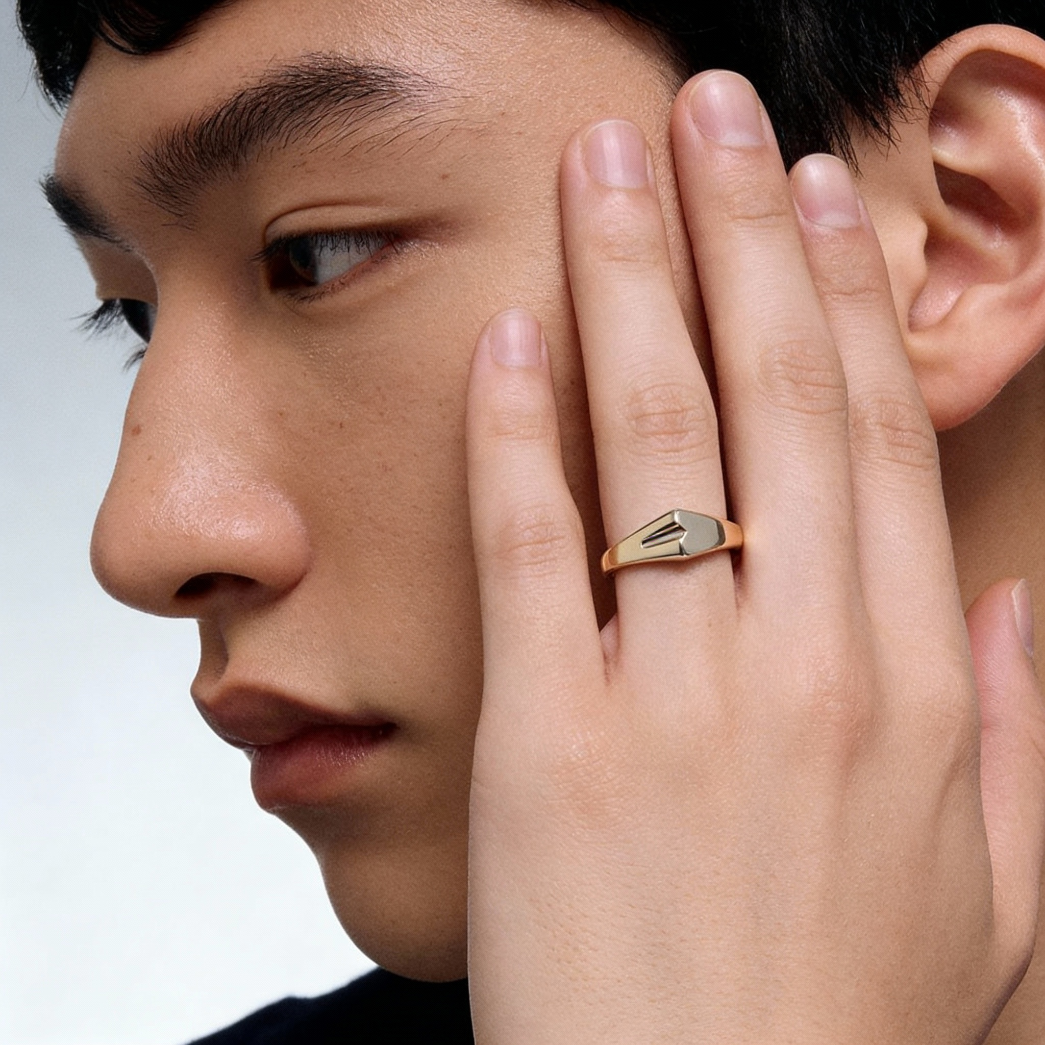Geometric Minimalist Open Ring